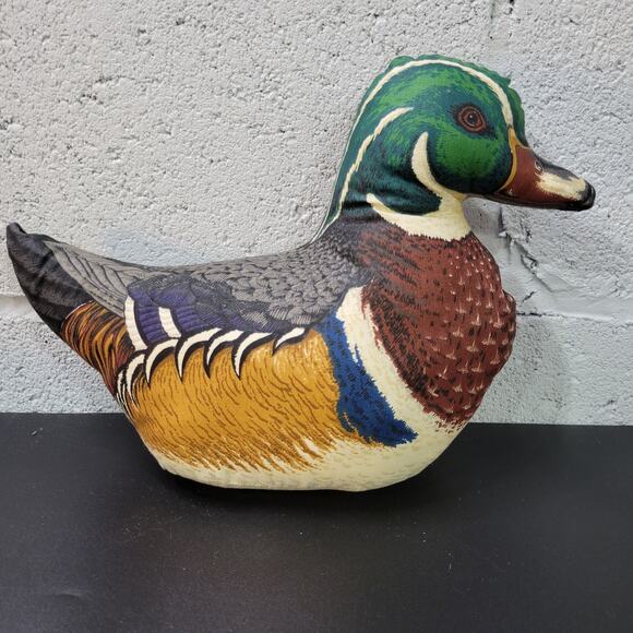 Vintage Ducks Fabric Pillows Figures Decorations Lot of 3 Handmade - Picture 8 of 16